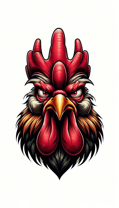 Rooster Vector, Tato Tradisional, Rooster Tattoo, Chicken Vector, Chicken Pictures, Tattoo Outline Drawing, Cartoon Character Tattoos, Youtube Banner Design, Gym Art