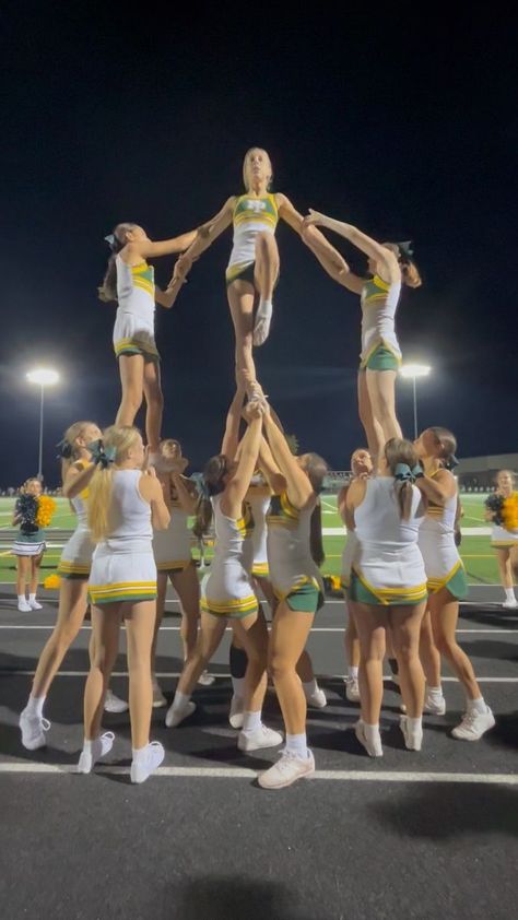 NPHS Cheer on Reels | T.I. · Live Your Life | Reels Cheerleading Stunting, Cheer Pyramids, Cheerleading Pyramid, Cheerleading Pyramids, Cheerleading Stunt, Live Your Life, Live For Yourself, Pyramid, Cheerleading