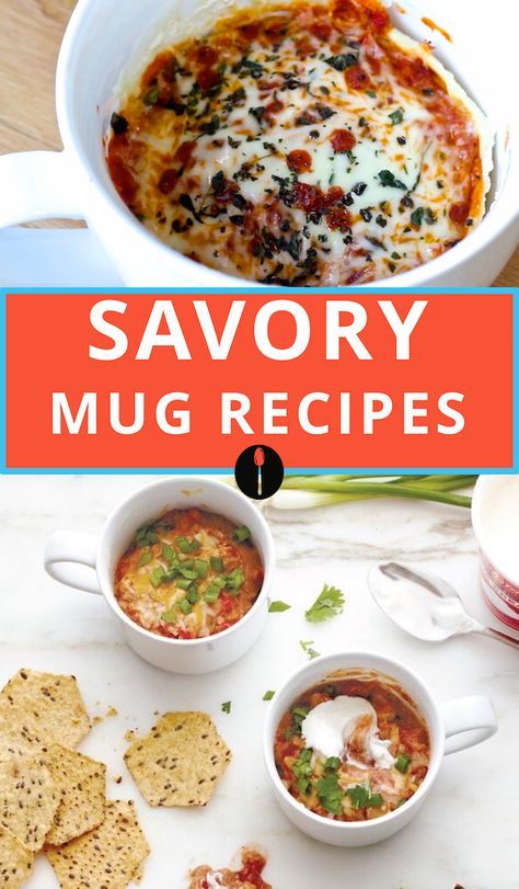 Quick Mug Recipes, Coffee Mug Recipes, Mug Recipes Savory, Dinner In A Mug Recipes, Savory Mug Recipes, Easy Mug Recipes, Cup Meals, Recipes Pork Chops, Easy Desert