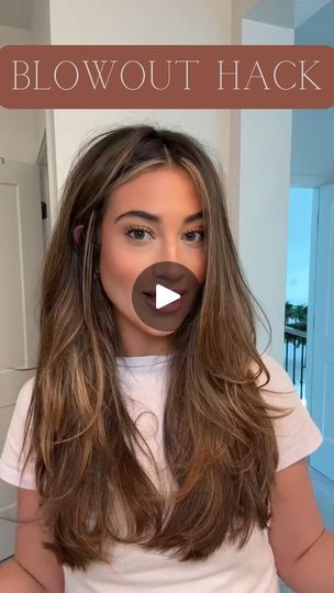 113K views · 6.1K reactions | My hack for cheating a blowout in half the time 🤌🏽 #blowouthack #blowouttutorial #hairtutorial #hairspo #hairinspo #hairstyle #blowout #balayage #brunette #bronde | MADISON QUINN | madisonquinnblog · Original audio Long Hair Blowout No Layers, Home Blowout Diy, Everyday Blowout Hair, Diy Hair Blowout, Effortless Blowout Hair, Best Haircut For Blowout, Medium Hair Blowout Tutorial, Salon Blowout Long Hair, How To Fake A Blowout With A Flat Iron