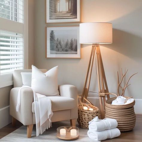 10 Guest Bedroom Ideas That'll Earn You Rave Reviews - HearthandPetals Corner Inspiration, Relaxing Corner, Relaxing Home Decor, Guest Bedroom Ideas, Corner Mirror, Corner Ideas, Versatile Furniture, Spa Inspiration, Open The Door