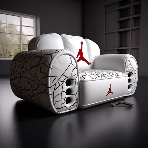 Shoe Furniture, Floor Seating Living Room, Best Exterior House Paint, Sneakerhead Room, Amazing Bedroom Designs, Boy Bedroom Design, Building House Plans Designs, Future Apartment Decor, Cozy Chair