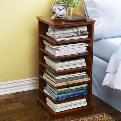 Tiny-Ass Apartment: Little libraries: 23 small-space book storage solutions Small Space Book Storage, Book Storage Small Space, Space Books, Pile Of Books, Little Library, Book Storage, Night Stand, Small Storage, My New Room