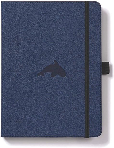 Dingbats* Wildlife Medium A5+ Hardcover Notebook - PU Leather, Micro-Perforated 100gsm Cream Pages, Inner Pocket, Elastic Closure, Pen Holder, Bookmark (Dotted, Blue Whale): Amazon.co.uk: Office Products Animal Footprints, Smart Glass, Dot Journals, Grey Elephant, Electronic Gifts, Blue Whale, Notebook Journal, Hardcover Notebook, Writing Paper