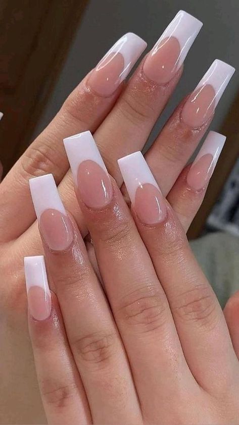 Nails April, Aqua Nails, April Nails, White And Silver Nails, Fingernail Designs, White Glitter Nails, Nude Nail Designs, Ombre Acrylic Nails, Homecoming Nails Acrylic