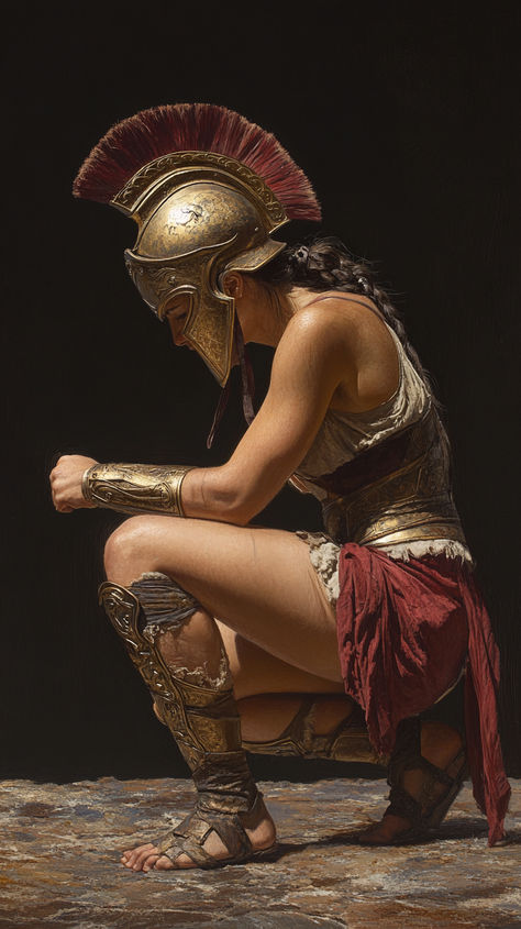 Gladiator Aesthetic Woman, Queen Gorgo 300, Female Hero Pose, Spartan Women Art, Female Gladiator Tattoo, Gladiator Female, Roman Female Warrior, Female Greek Warrior, Roman Warrior Woman