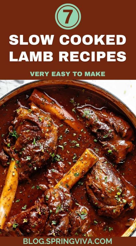 Slow cooked lamb recipes are perfect for creating tender, flavorful dishes. From leftover slow cooked lamb recipes to slow cooked lamb chops, neck, and shanks, there’s a recipe for every cut. Try slow cooked lamb shoulder, leg, or loin chop recipes. Explore lamb hotpot, stew, casserole, and Moroccan lamb slow cooker recipes for comforting meals. #SlowCookedLambRecipes #LeftoverSlowCookedLambRecipes #SlowCookedLambChopsRecipe #SlowCookedLambNeckRecipes #SlowCookedRoastLambRecipes Moroccan Lamb Slow Cooker, Braised Lamb Shanks Slow Cooker, Lamb Shoulder Slow Cooker, Lamb Leg Slow Cooker, Slow Cooker Leg Of Lamb Recipe, Lamb Shoulder Recipes, Slow Cooked Lamb Chops, Lamb Recipes Crockpot, Lamb Neck Recipes