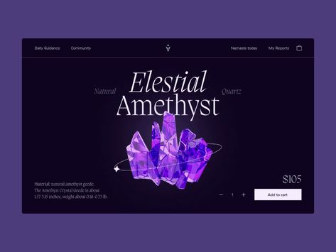 Astrology Website Product Page Design Website Product Page, Product Page Design, 블로그 디자인, Mobile Interface, Crystal Geode, Creative Portfolio, Amethyst Geode, Amethyst Crystal, Product Page