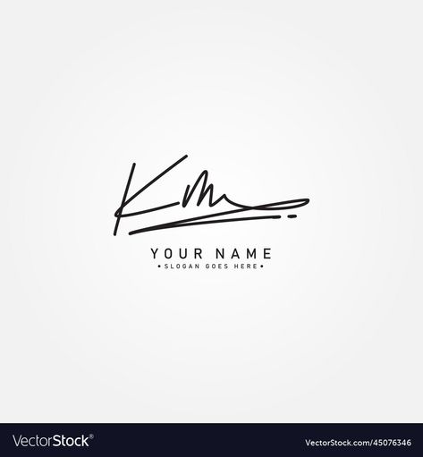 Km Logo, K Signature, Signature Logo Design, Diy Room Divider, Name Signature, Initial Logo, Image Swag, Signature Ideas, Initials Logo