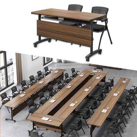 PRICES MAY VARY. Quick Folding Conference Table----The foldable conference room table is an excellent choice for conference rooms, reception rooms and training rooms,just turn the knob and the table can be flipped over easily, saving a lot of space and making it easy to store and carry. 360°Mobility----This folding mobile Meeting table comes with 4 silent swivel wheels, the casters can quickly move 372° to any corner, which is flexible and convenient, saving effort and worry, when there is an em Modern Conference Table, Training Table, Conference Room Tables, Train Room, Modern Mobile, Training Tables, Conference Rooms, Meeting Table, Swivel Wheels