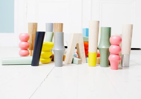 Wish I had thought of this!  Pretty Pegs, an online shop offering a leg collection that works as an alternative to the standard Ikea legs Ikea Upgrades, Ikea Legs, Ikea Bank, Pretty Pegs, Billy Bookcase Hack, Ikea Billy Bookcase Hack, Kura Bed, Ikea Couch, Ikea Billy Bookcase