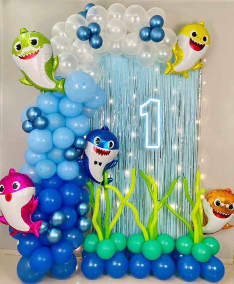 Boys Birthday Decoration, Baby Shark Decorations Ideas, Birthday Decoration For Boy, Baby Shark Birthday Theme Boy, Baby Shark Birthday Cake Boy, Baby Boys Birthday Themes, Theme Birthday Party For Boys, Baby Shark 3rd Birthday Party Boy, Baby Shark Themed Birthday Party