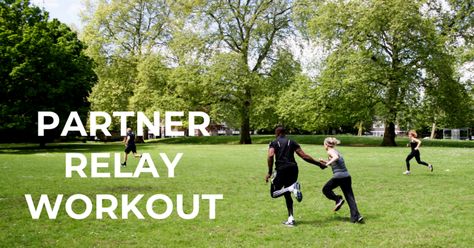 Partner Relay Workout | Bootcamp Ideas Bootcamp Workout Ideas, Workout Bootcamp, Bootcamp Ideas, Bootcamp Workout, Relay Ideas, Relay Races, Team Challenges, Boot Camp Workout, Partner Workout