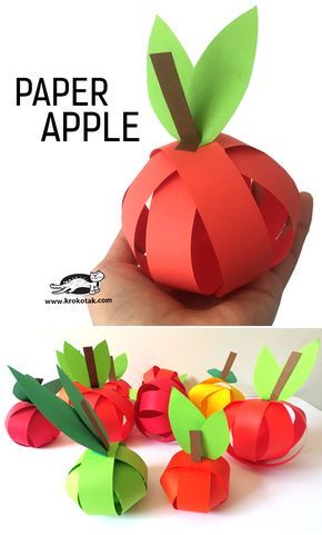 children activities, more than 2000 coloring pages Vegetable Crafts, Paper Apple, Fruit Crafts, Apple Craft, Paper Craft Ideas, Apple Theme, Preschool Art Activities, Autumn Crafts, Fall Crafts For Kids