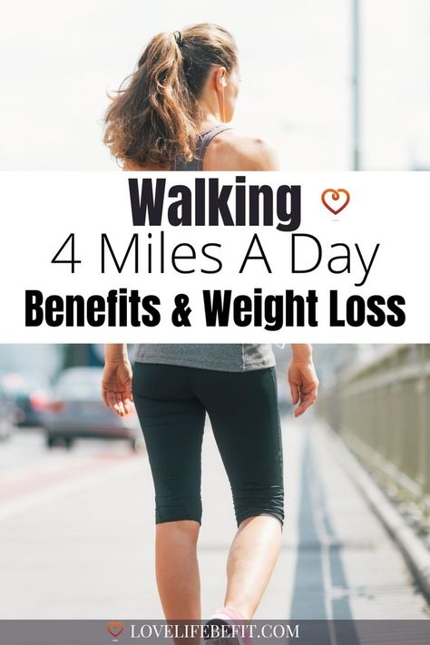 walking 4 miles a day weight loss Walking A Mile A Day, Ankle Weights Benefits, Loose Weight Walking, Benefits Of Walking Daily, Walking Daily, Walking Challenge, Walking Plan, Brisk Walking, Benefits Of Walking