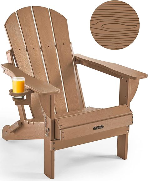 $153.74 Folding Adirondack Chair, Adirondack Chairs Patio, Fire Pit Chairs, Lawn Chair, Folding Adirondack Chairs, Plastic Adirondack Chairs, Work Space Decor, Chair Wood, Porch Garden