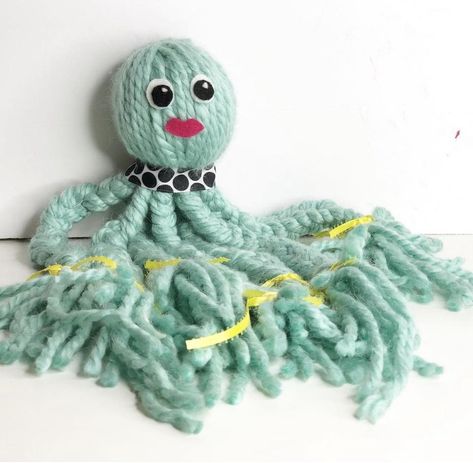 Yarn Octopus, Diy Octopus, Octopus Crafts, Doll For Kids, Fun Summer Crafts, Art Beat, Christmas Child, Yarn Dolls, Operation Christmas