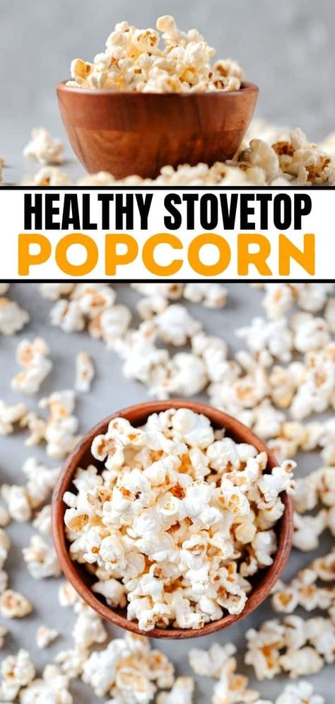 Healthy Popcorn Recipes, Stovetop Popcorn Recipes, Homemade Popcorn Recipes, Easy Healthy Snack, Stovetop Popcorn, Healthy Popcorn, Homemade Popcorn, Budget Family Meals, Popcorn Recipe