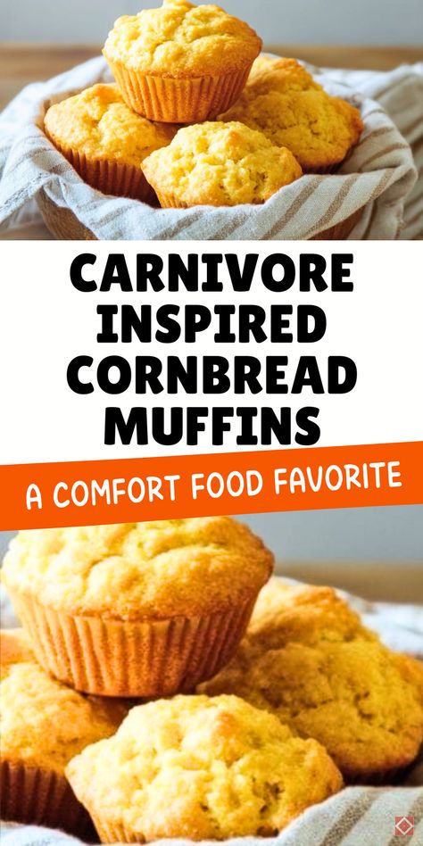 Carnivore-friendly cornbread muffins are a low-carb side dish you’ll love! With a soft texture and savory flavor, they’re ideal for meals or snacking. Simple to make and packed with protein, this recipe is a must-try. Save this pin or click to learn more! Carnivore Cornbread, Carnivore Side Dish Recipes, Carnivore Sides Dishes, Carnivore Diet Side Dishes, Carnivore Sides, Carnivore Side Dishes, Carnivore Diet Recipes Easy, Low Carb Cornbread, Cornbread Muffins Recipe