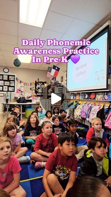 Lindsay Budnik ♡ Pre-K Teacher on Instagram: "My Pre-K friends love a challenge when we are doing our daily Phonemic Awareness practice with Heggerty 💜 This daily oral PA practice translates right over to their decoding skills and proves successful!!" Heggerty Phonemic Awareness Preschool, Heggerty Phonemic Awareness Kindergarten, Phonemic Awareness Activities Preschool, Heggerty Phonemic Awareness, Progress Monitoring Reading, Phonemic Awareness Kindergarten, Pre K Teacher, Phonemic Awareness Activities, Phonics Instruction