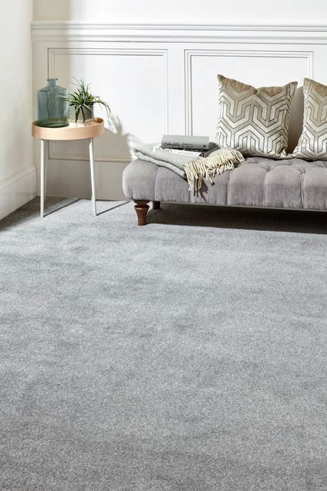 What Colours Go With Grey, Bedroom Grey Carpet, Bedroom Inspirations Dark, Grey Carpet Living Room, Colours That Go With Grey, Light Gray Carpet, Dark Grey Carpet, Interior Colour Schemes, Bedroom Inspirations Master