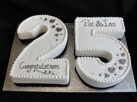 25 Number Cake, Parents 25th Anniversary, 25th Anniversary Cake, Golden Anniversary Cake, 25th Wedding Anniversary Cakes, Anniversary Dessert, 25 Anniversary Cake, Anniversary Cake Designs, 25 Number