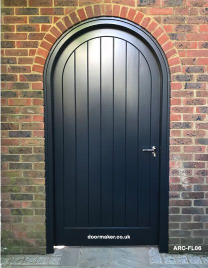 Oak Arched Head Door Arch Doors, Arched Front Door, Door Beads, Contemporary Front Doors, Black Front Doors, Pvc Door, Wrought Iron Doors, Entrance Door Design, Arched Doors