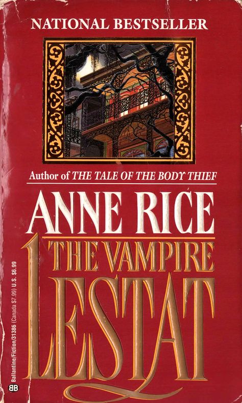 The Vampire Lestat by Anne Rice. First Ballantine Books Edition, 1986. Mass market paperback. My favorite Anne Rice novel although The Witching Hour was pretty darn good. The Vampire Lestat, Anne Rice Books, Vampire Lestat, Vampire Series, Vampire Chronicles, The Vampire Chronicles, Anne Rice, Hardcover Books, Favorite Authors