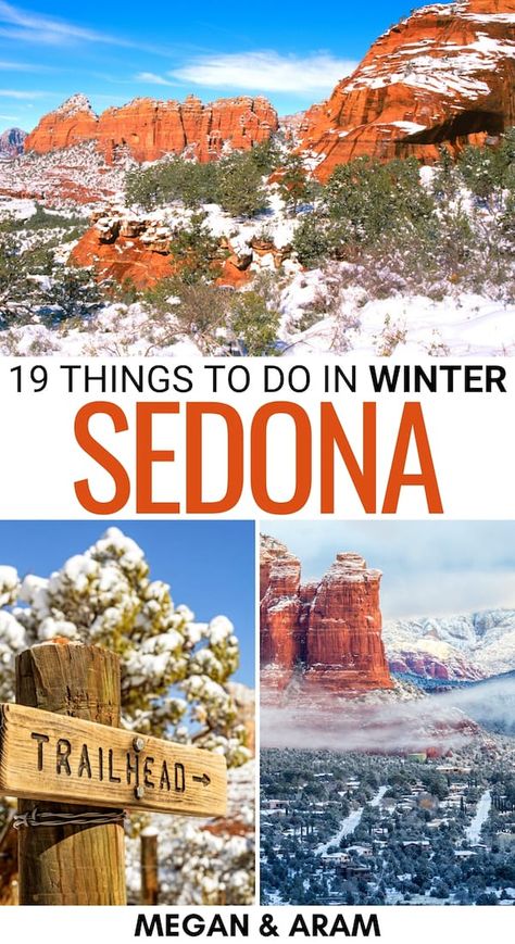 Sedona Things To Do, Snow In Arizona, Arizona Winter, Things To Do In Sedona, Sedona Hikes, Sedona Travel, Sedona Vacation, Day After Christmas, Visit Sedona