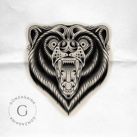 Desenho urso old school tattoo #tattooflash #tattoo #tatuagem #tattoodesign #oldschooltattooing #oldschool #oldschooltattoo #traditionaltattoo #boldline #colortattoo #braziltattooartist #linework #flash #flashworkers American Traditional Bear Tattoo Black, Old School Bear Tattoo, Old School Tattoo Animal, Trad Bear Tattoo, American Traditional Bear, Sunday Tattoo, Bears Tattoo, Traditional Bear Tattoo, Traditional Tattoo Animals