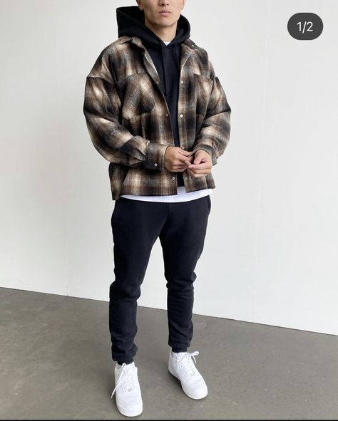 Casual Outfits For Men Winter, Cold Winter Outfits Men, Men Winter Streetwear, Outfits For Men Winter, Men Streetwear Aesthetic, Mens Clothing Styles Casual, Fall Streetwear Outfits, Outfits For Big Men, Winter Outfits Men Streetwear