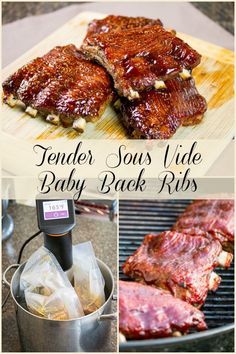 All Day Recipes, Sous Vide Pork, Ribs Bbq, Recipe For Fall, Sous Vide Recipes, Back Ribs, Sous Vide Cooking, Appetizer Bites, Baby Back Ribs