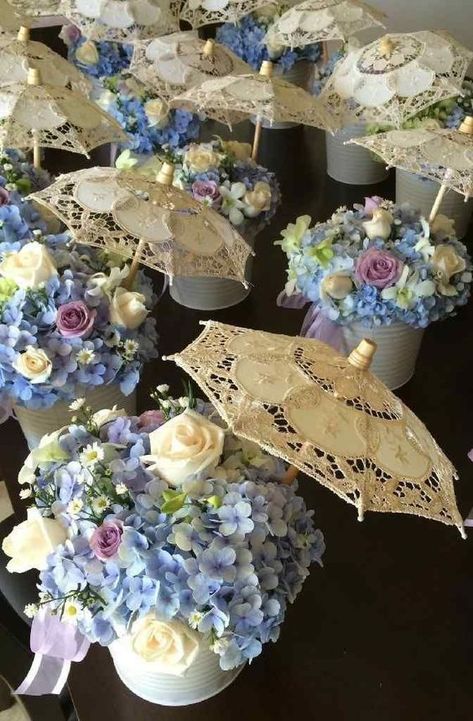 Bridal Shower or Baby Shower or Rustic theme centerpiece? #diypartydecorationsvintage Bridal Shower Centerpieces, Tea Party Bridal Shower, Diy Birthday Decorations, Diy Birthday Party, Shower Centerpieces, Trendy Flowers, Deco Floral, Baby Shower Centerpieces, Bridal Shower Decorations