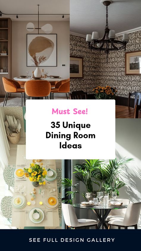 Transform your dining room into a space that’s both stylish and functional with these 35 renovation ideas. From modern minimalism to rustic charm, find inspiration that fits your taste and boosts your home’s value. Explore tips for enhancing lighting, selecting furniture, and optimizing the layout for gatherings and everyday meals. Whether you're updating existing décor or starting from scratch, these ideas aim to make your dining area a warm, inviting spot for family and friends. Get ready to redesign your dining experience! Restaurant Style Dining Room, Magnolia Dining Room Ideas, Classy Dining Room Ideas, Unique Dining Room Ideas, Magnolia Dining Room, Room Renovation Ideas, Classy Dining Room, Dining Room Renovation, Unique Dining Room