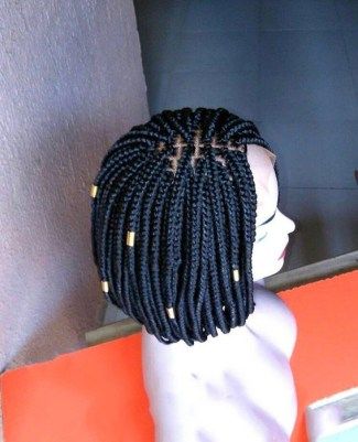 Rubber Band Box Braids, Box Braids Images, Bob Fringe, Bob Box Braids Styles, Box Braided Wigs, Box Braids Pictures, Box Braids Bob, Bob Braids Hairstyles, Wig Bob