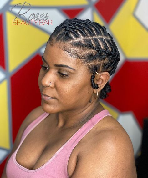 Cute Styles For Short Starter Locs, Cute Hairstyles For Starter Locs, Short Comb Coils, Starter Locks Hair Styles, Comb Coil Styles, Starter Locs Retwist Styles, Beginner Locs For Women Short Hair, Barrel Loc Styles Women Short, Starter Locs Barrel Twist