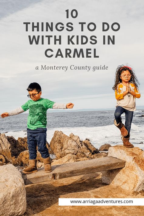 10 Things to do with kids in Carmel, CA. A Monterey County Guide. Monterey Beach, Popular Honeymoon Destinations, California With Kids, Carmel Beach, Carmel California, Carmel Ca, West Coast Road Trip, Monterey California, Couples Vacation