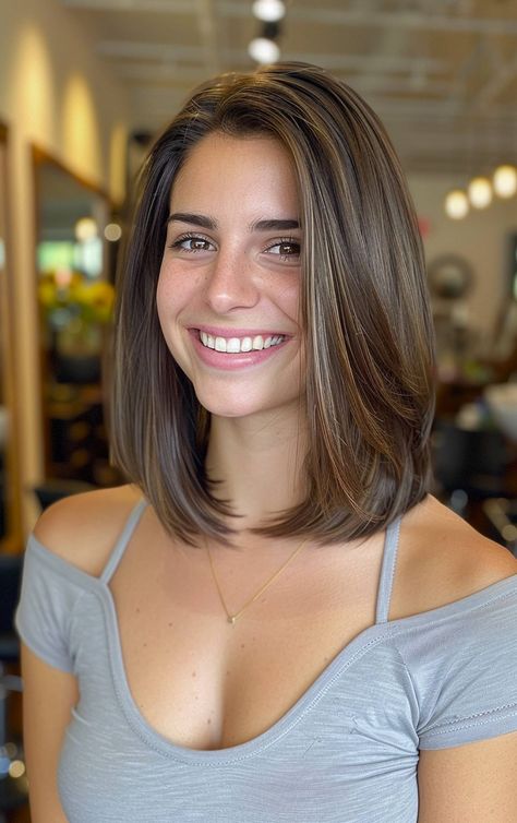 The Best Layered, Shoulder-Length Hair Ideas of 2025 Shoulder Haircut For Thick Hair, Below Shoulder Length Haircut, Long Layered Haircuts For Medium Hair, Side Bang Layered Hair, Shoulder Length Hair With Layers And Side Bangs, Womens Layered Haircut Medium, Below The Shoulder Length Hair, Shoulder Length Hair With Layers Side Part, Shoulder Length Lob With Layers