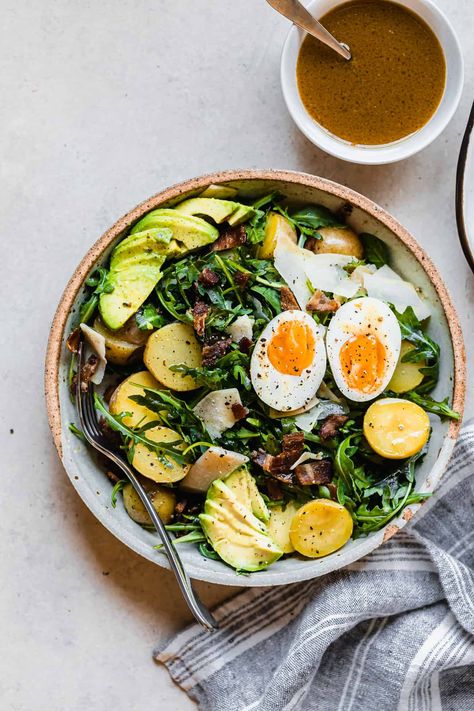 The Best Breakfast Salad Breakfast Salad Ideas, Best Greens, Lamb Meatballs Greek, Delicious Potatoes, Eggs Avocado, Greek Chicken Salad, Lamb Meatballs, Breakfast Salad, The Best Breakfast