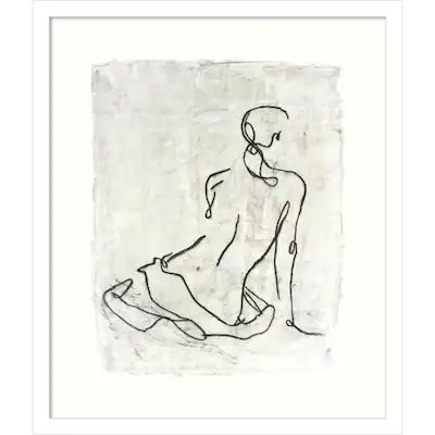 Buy Framed Prints Online at Overstock | Our Best Art Prints Deals Picture Frame Drawing, Frame Drawing, Human Form, Drawing Prints, Framed Canvas Wall Art, New Wall, Commonwealth, Joss And Main, Gray Background