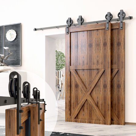 Bypass Barn Door Hardware, Bypass Barn Door, Laundry Room Doors, Interior Sliding Barn Doors, Double Barn Doors, Sliding Barn Door Hardware, Door Kits, Bathroom Doors, Bedroom Doors