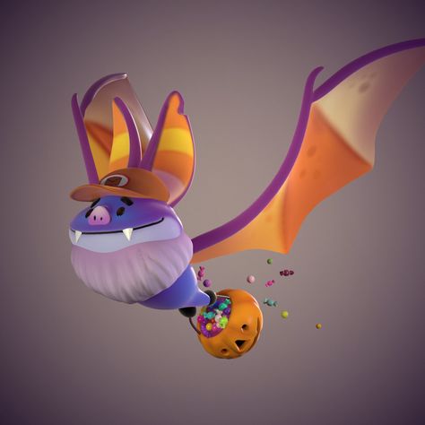 Bat Character Art, Cute Bat Character Design, Chinese Bat Illustration, Bat Monster Concept Art, Vampire Bat Illustration, Bat Illustration, Piper Thibodeau, Bat Animal, Bat Art