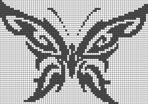 Crochet Tapestries, Pixel Grid, Graph Crochet, Easy Pixel Art, Pixel Art Templates, Pixel Crochet, Tapestry Crochet Patterns, Bojack Horseman, Crochet Butterfly