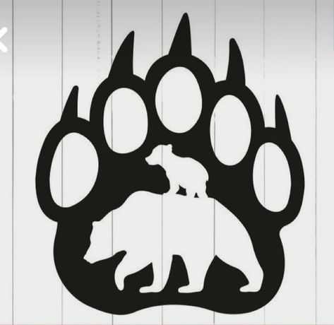 Bear Paw Design, Paw Print Svg, Mugs Vinyl, Bear Paw Print, Bear Claw, Wood Burning Crafts, Paw Design, Bear Claws, Bear Paw