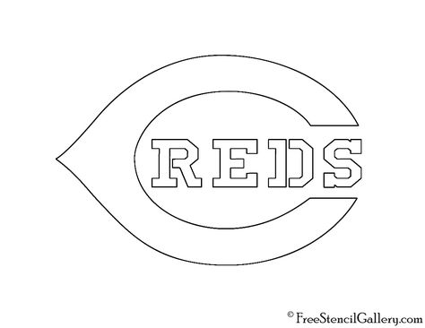 MLB - Cincinnati Reds Logo Stencil | Free Stencil Gallery Cincinnati Bengals Tattoo, Cincinnati Reds Tattoo Ideas, Cincinnati Reds Svg, Chip Tattoo, Cincinnati Reds Logo, Cincinnati Reds Shirts, Baseball Tattoos, Avengers Coloring, Hand Piecing