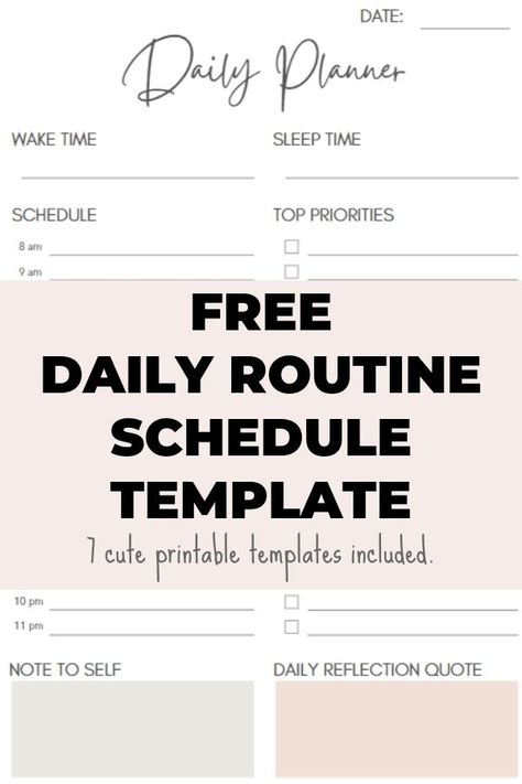 How to Create a Daily Routine Schedule that Insanely Works - MERCY K. Productive Daily Routine Schedule, Routine Schedule Template, Daily Routine Schedule Template, Best Daily Routine, Routine Schedule, Daily Routine Schedule, Routine Printable, Daily Planner Printables Free, A Daily Routine