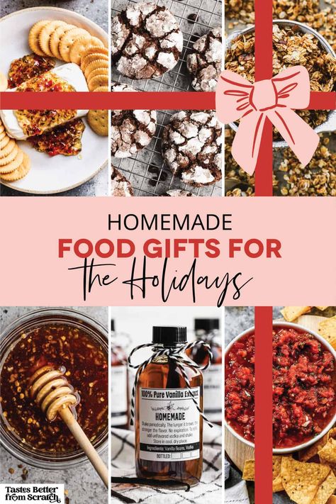 Homemade Christmas Gifts with Free Printable Tags Handmade Food Gifts, Easy Food Gifts, Diy Edible Gifts, Raspberry Jam Recipe, Easy Homemade Salsa, Edible Christmas Gifts, Diy Food Gifts, Diy Edible, Homemade Food Gifts