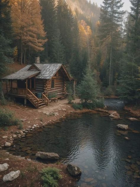 Cabin Lifestyle, A Cabin In The Woods, Old Cabin, Log Cabin Living, Little Cabin In The Woods, Cabin Aesthetic, Cabin Retreat, Dream Cabin, Log Cabin Rustic