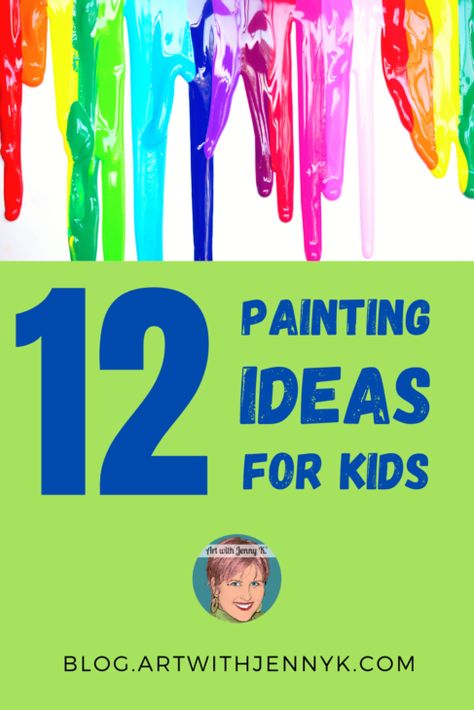 Art For 10 Year, Elementary Painting Projects, Child Painting Ideas For Kids, Easy Painting For Kids On Canvas, Easy Kid Painting Ideas, Painting With Kids Ideas, Kid Painting Ideas On Canvas, Fun Painting Ideas For Kids, Painting Kids Ideas