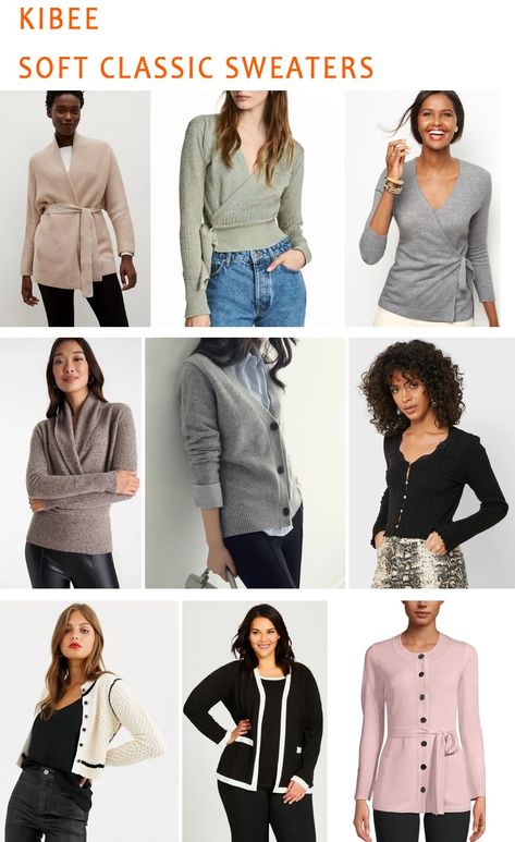 Soft Classic Accessories, Soft Classic Sweater, Soft Classic Soft Summer, Soft Natural Kibbe Winter, Soft Classic Tops, Kibbe Soft Classic Outfit Ideas, Soft Classic Jeans, Soft Classic Jewelry, Soft Natural Shoes